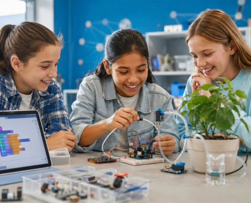 Ragazze si avvicinano alle STEM e all'elettronica
