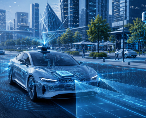 elettronica che permette il funzionamento di un'auto a guida autonoma
